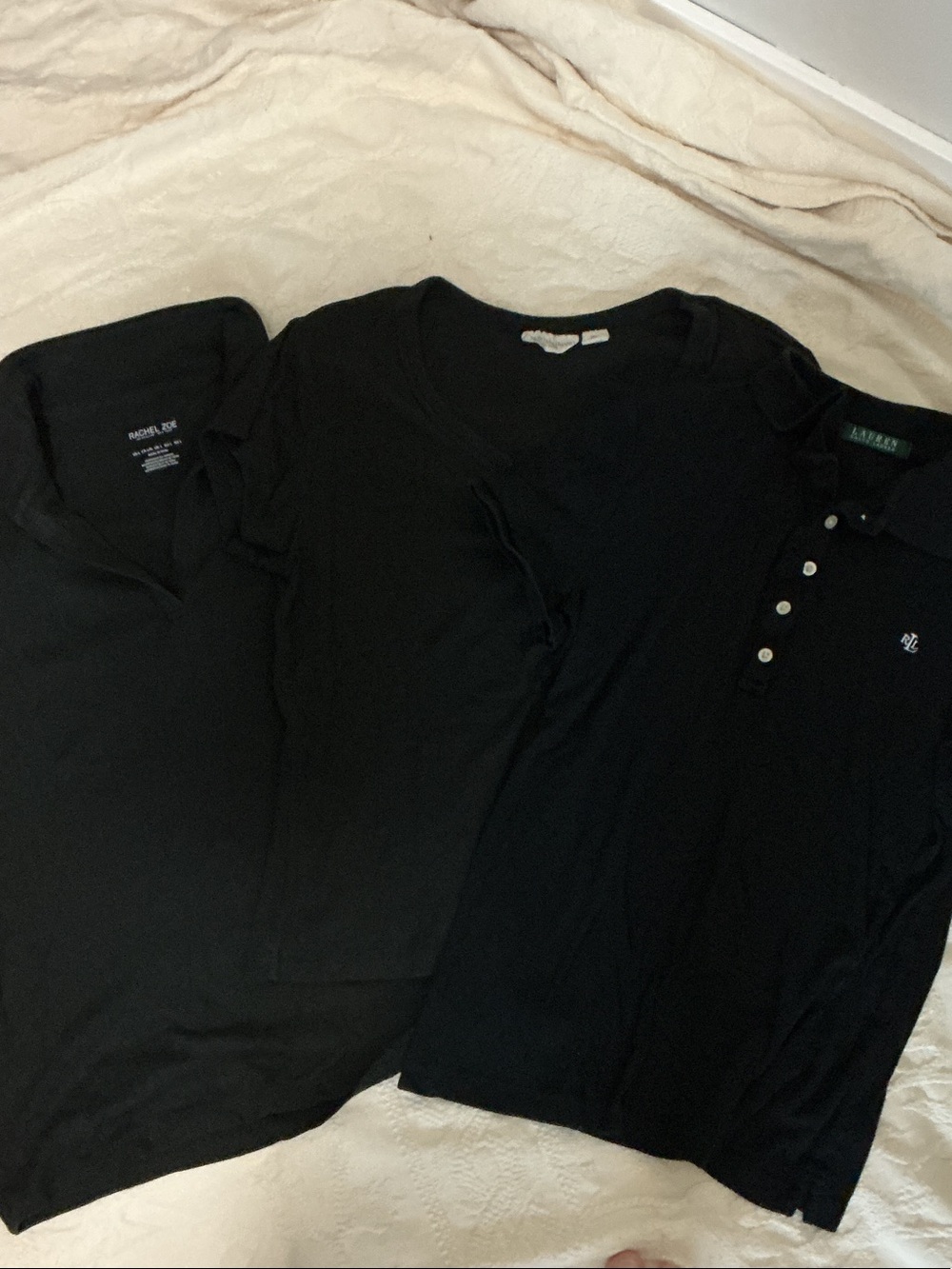 3 black short sleeve tshirts